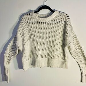 Cottagecore Women's White Knit Sweater size S